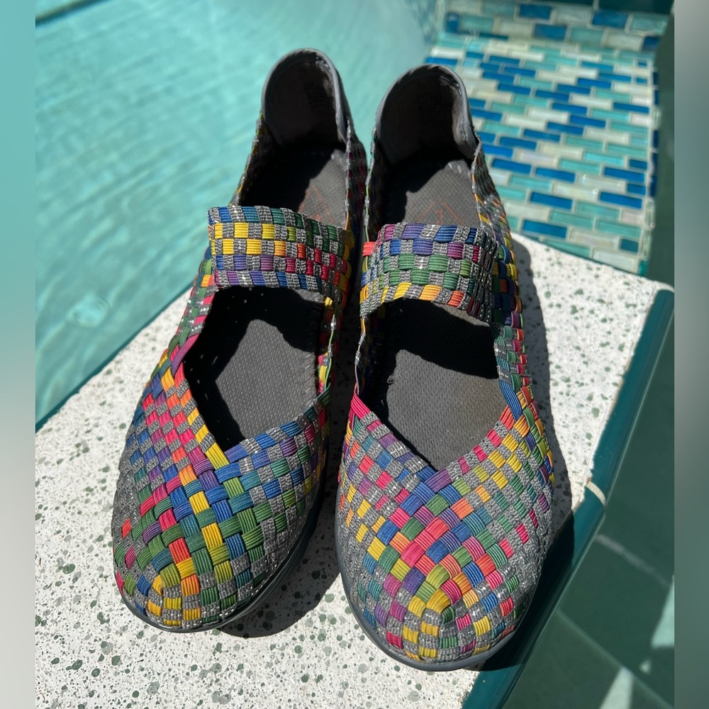 EUC Cute Stretchy Colorful Mary Janes